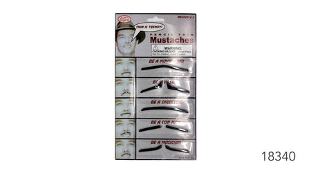 Pencil Thin Moustache - 5 pack