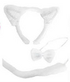 White Cat 3pc Accessory Set
