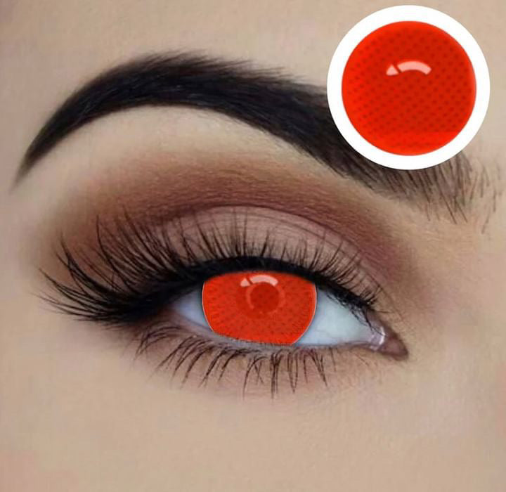 Starry Eyed - Red Mesh - Coloured Contacts