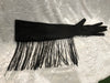 Long Black fringed Gloves