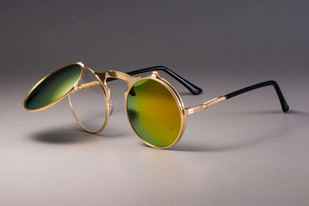 Retro flip glasses